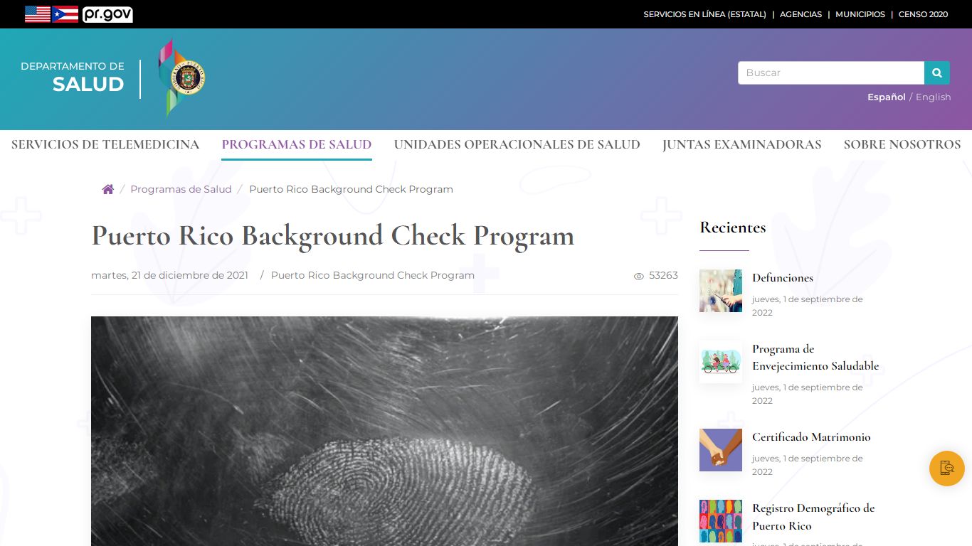 Puerto Rico Background Check Program